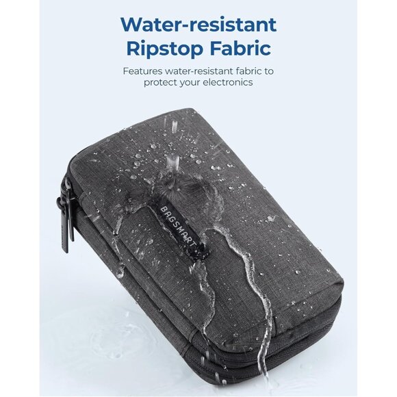 Electronics Organizer Travel Case, Cable Charger Cord Tech Organizer Pouch for P - Picture 7 of 7